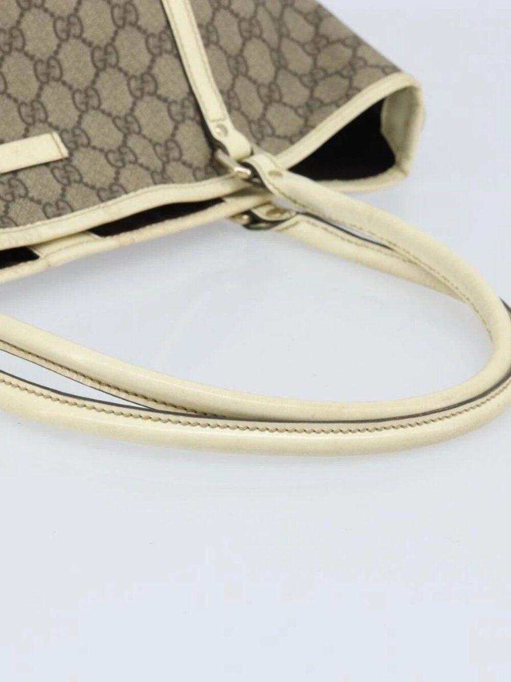 GUCCI GG Supreme Tote Bag PVC Beige Gold 197953 Auth ka2787 - Picture 7 of 15
